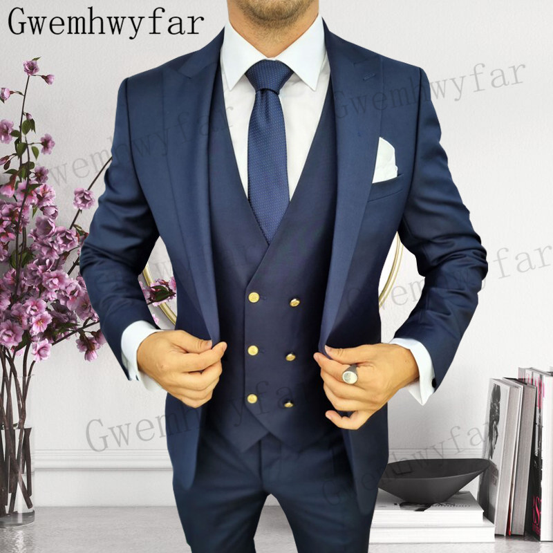 Men Formal Wear Jacket - Gwenhwyfar Groomsmen Smoking mit spitzem Revers