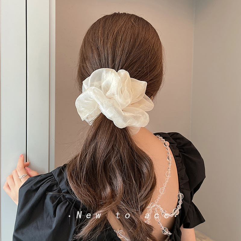 Silk Tie Woven - Frauen Seide Scrunchie Elastische Haar Seile
