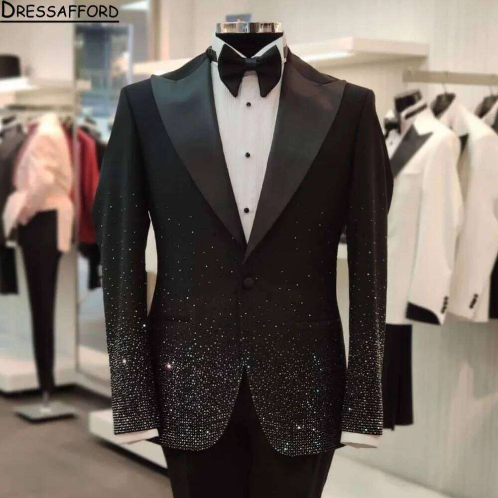 Men Formal Wear 2025 - 2025 Herrenanzüge Formelle Bankett-Luxus-Jacquard-Anzüge mit Blazer