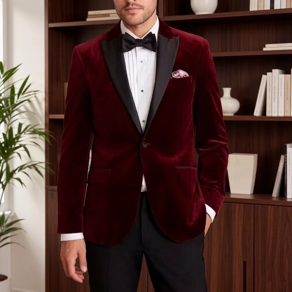 Samt-Anzug für Herren Slim Fit – Men'S Formal Wear For Reception Bewertung und Preis