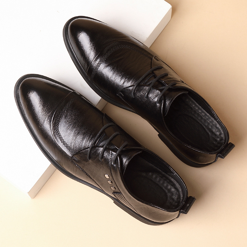 Lederschuhe im Oxford-Stil mit – Formal Men Daily Wear Shoes Bewertung und Preis