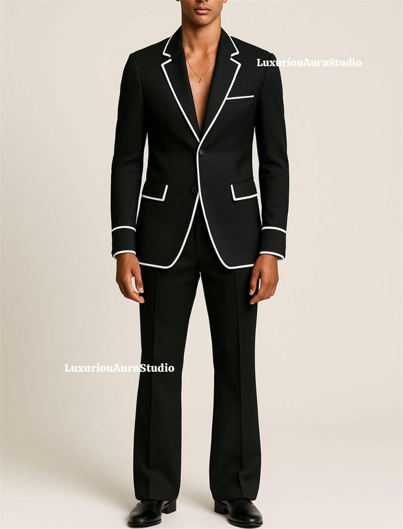 Designer Schwarzer Herrenanzug – Men Formal Wear Design Bewertung und Preis