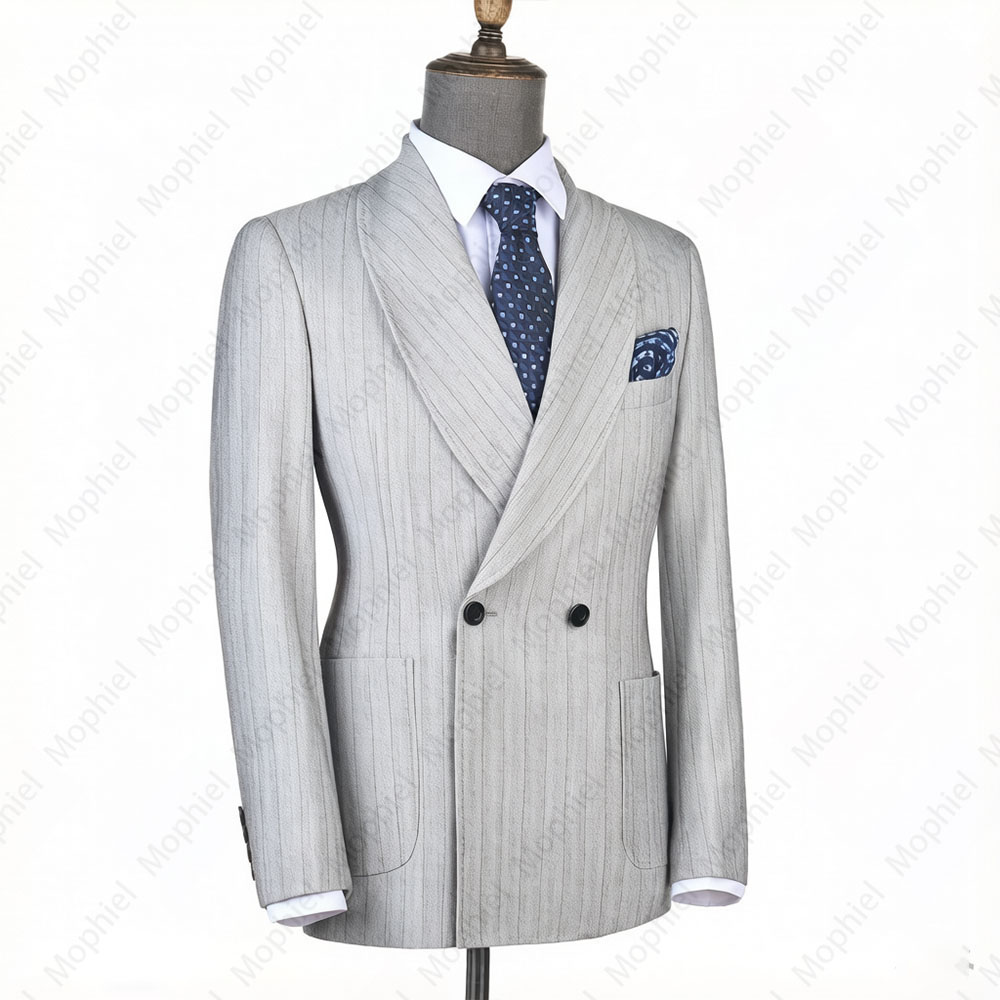 Mophiel Hellgrauer Herrenanzug – Men Formal Wear Jacket Bewertung und Preis