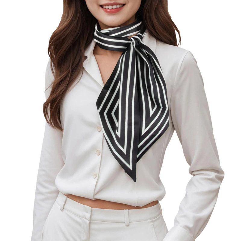 Mode Streifen Haar Band Schal  – Silk Tie Woven Bewertung und Preis
