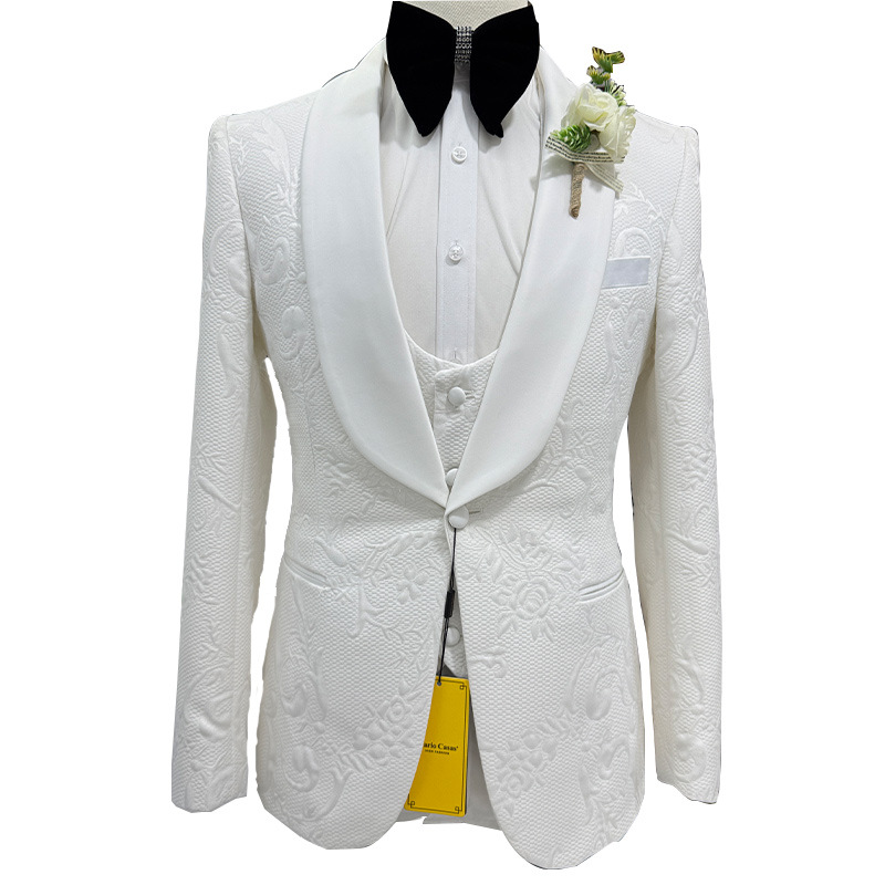 Herren Hochzeitsanzug Weiß 3-T – Men Formal Wear Jacket Bewertung und Preis