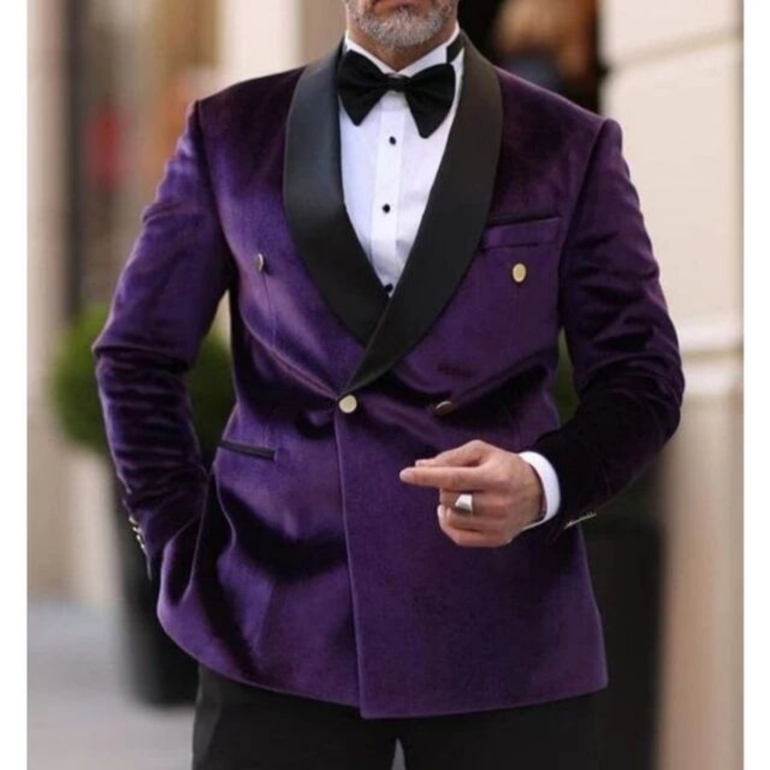 XS-6XL Samt-Hochzeitsanzüge fü – Men Formal Wear With Coat Bewertung und Preis