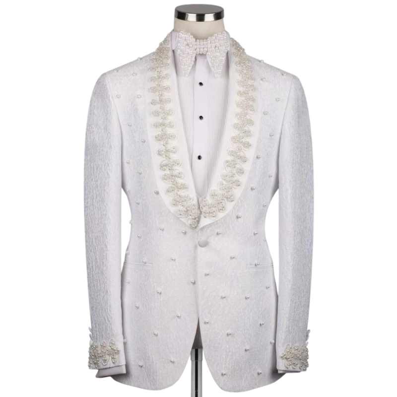 Weiße Hochzeitsanzüge für Herr – Men Formal Wear With Coat Bewertung und Preis