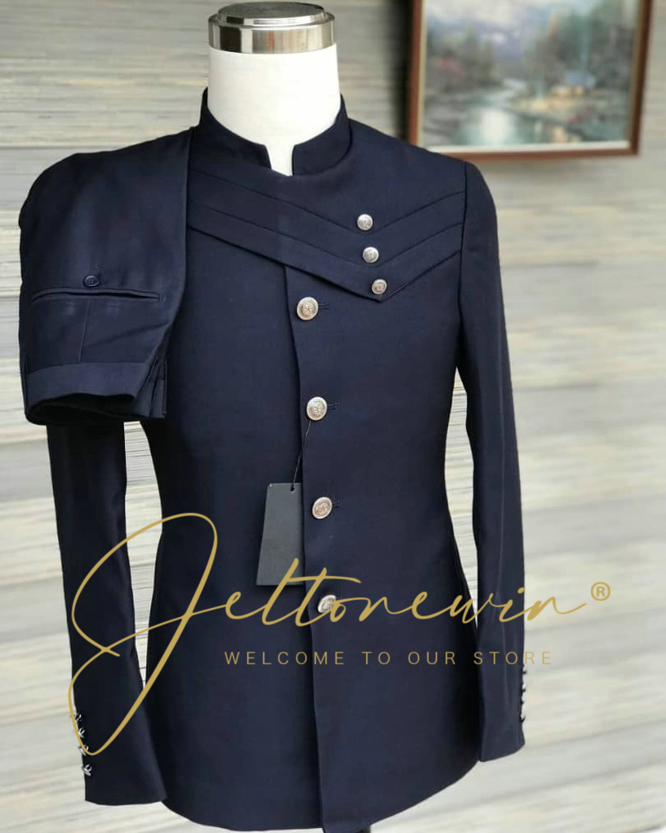 Marineblaues Herrenanzug-Set m – Men Formal Wear Design Bewertung und Preis