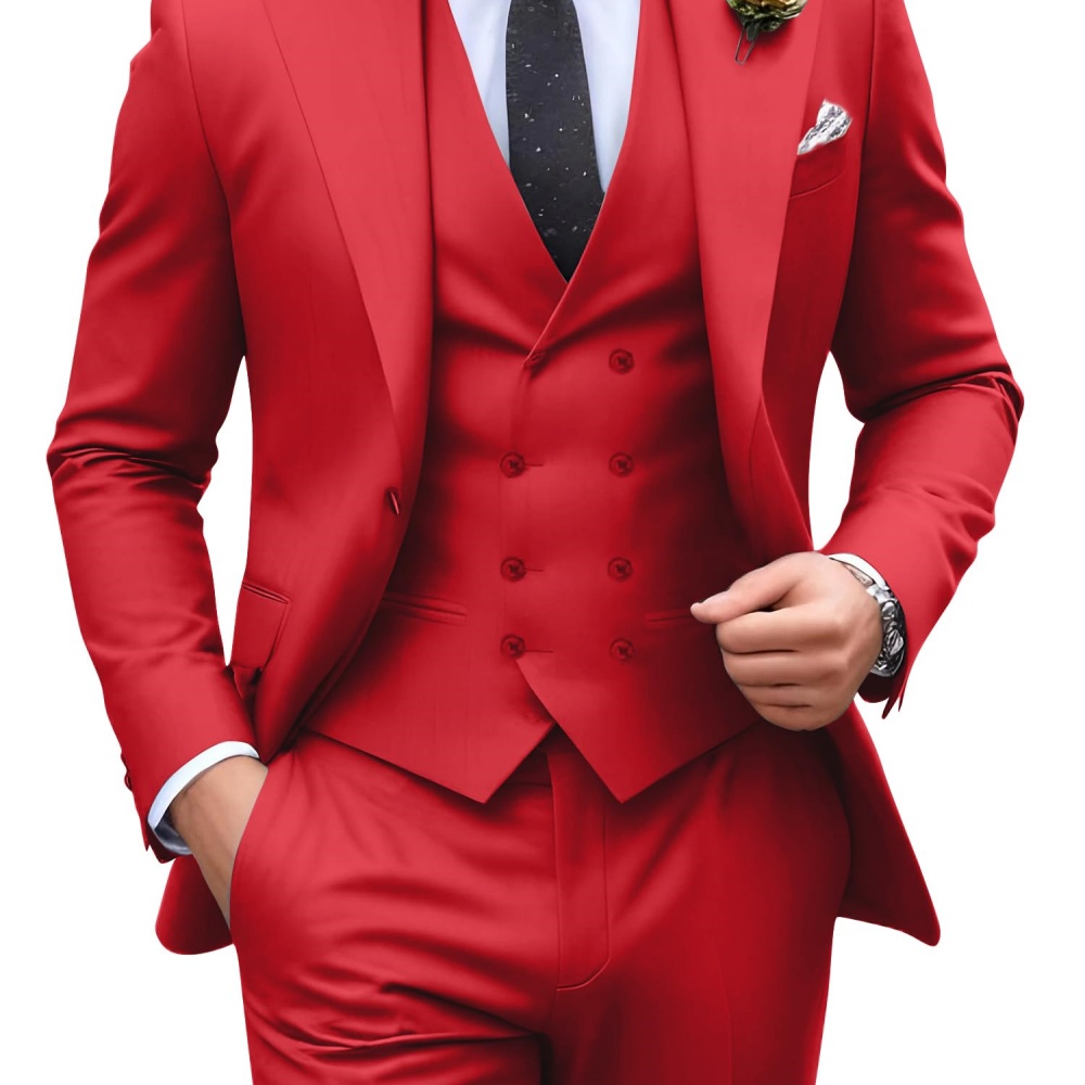 3-teilige einfarbige Herrenanz – Men Formal Wear Jacket Bewertung und Preis