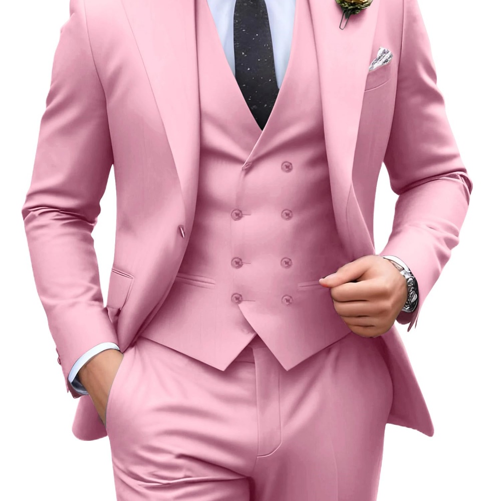 3-teilige einfarbige Herrenanz – Men Formal Wear Jacket Bewertung und Preis