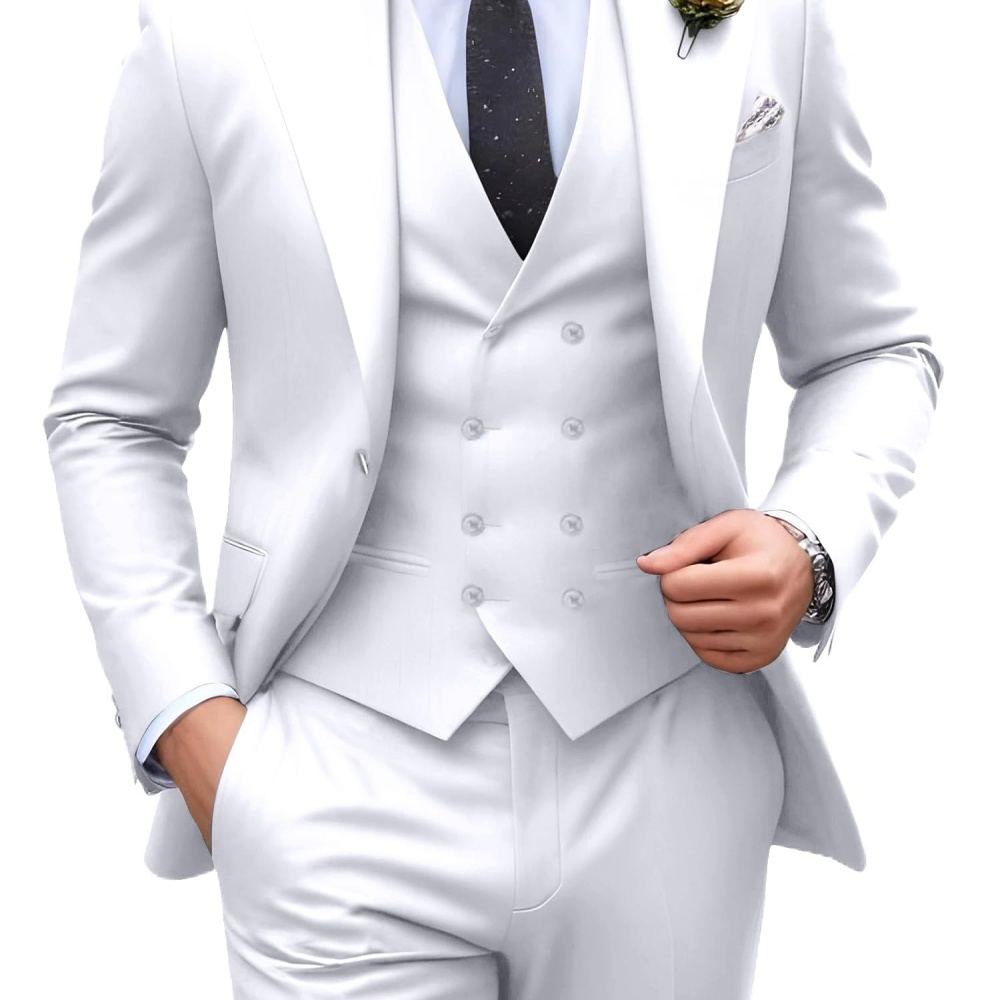 3-teilige einfarbige Herrenanz – Men Formal Wear Jacket Bewertung und Preis