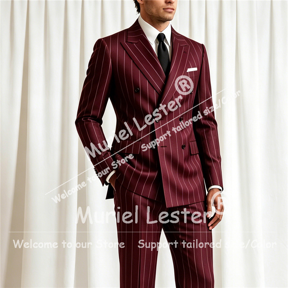Eleganter Streifenanzug für He – Men Formal Wear Jacket Bewertung und Preis