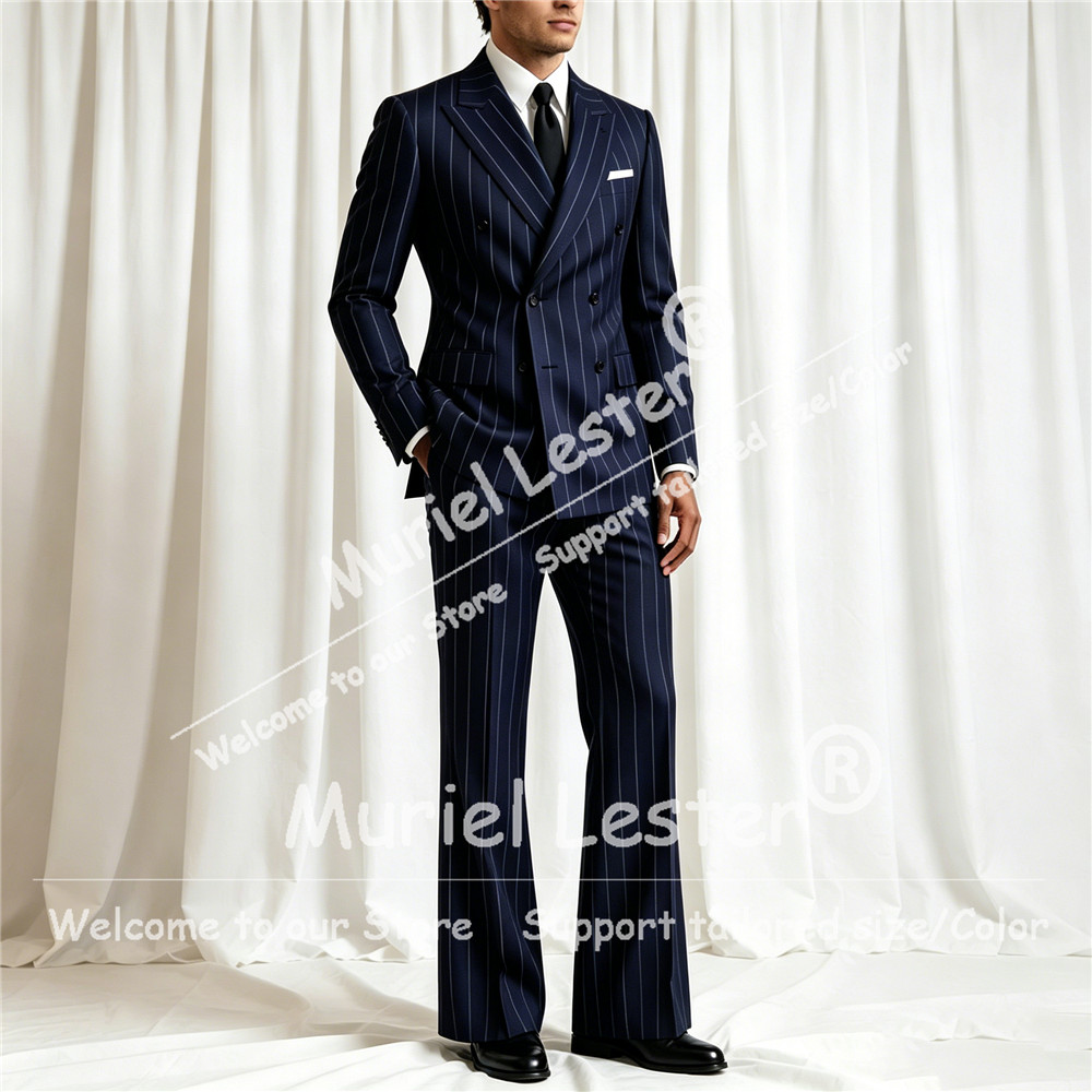 Eleganter Streifenanzug für He – Men Formal Wear Jacket Bewertung und Preis