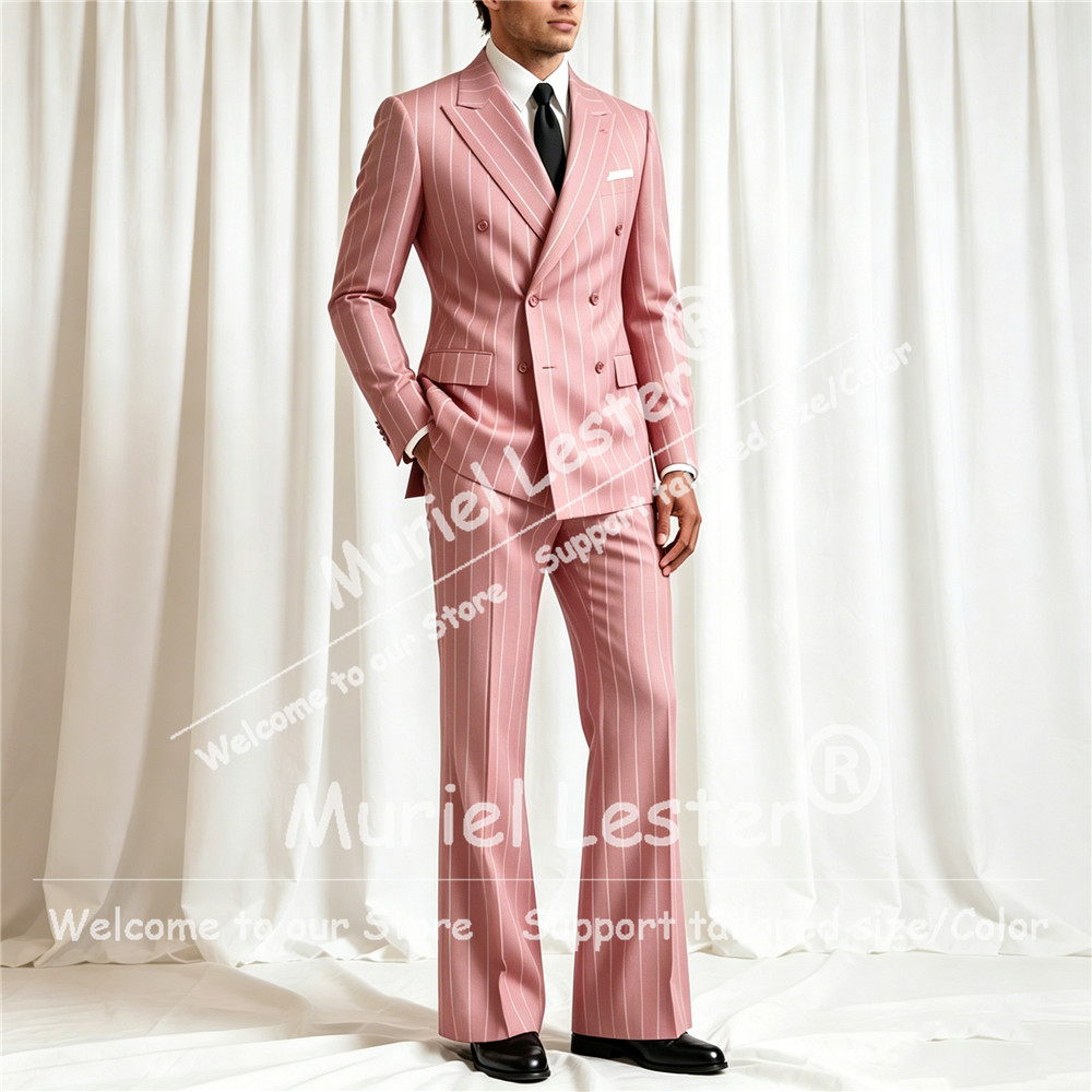 Eleganter Streifenanzug für He – Men Formal Wear Jacket Bewertung und Preis