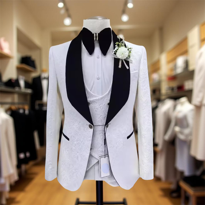 3-teilige Blumen-Hochzeitsanzü – Men Formal Wear 2025 Bewertung und Preis