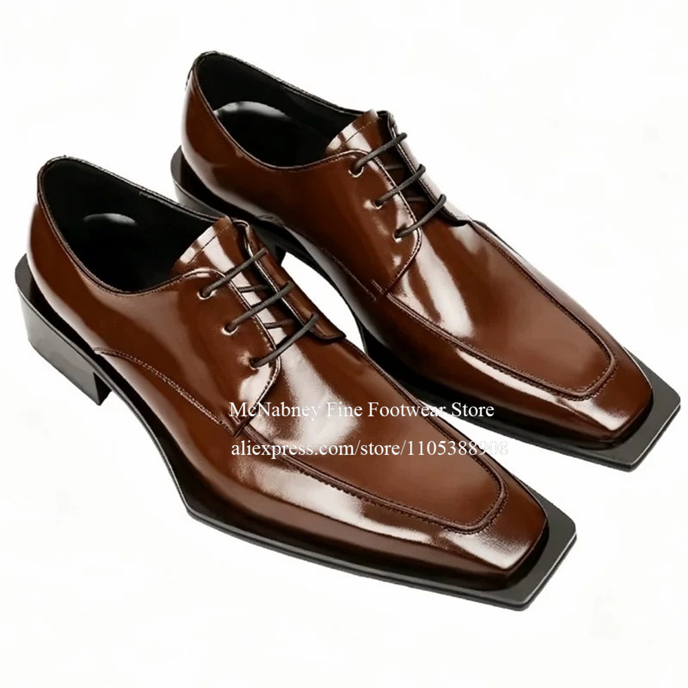 Spikeschnürschuhe aus Leder Sc – Men'S Formal Party Wear Shoes Bewertung und Preis