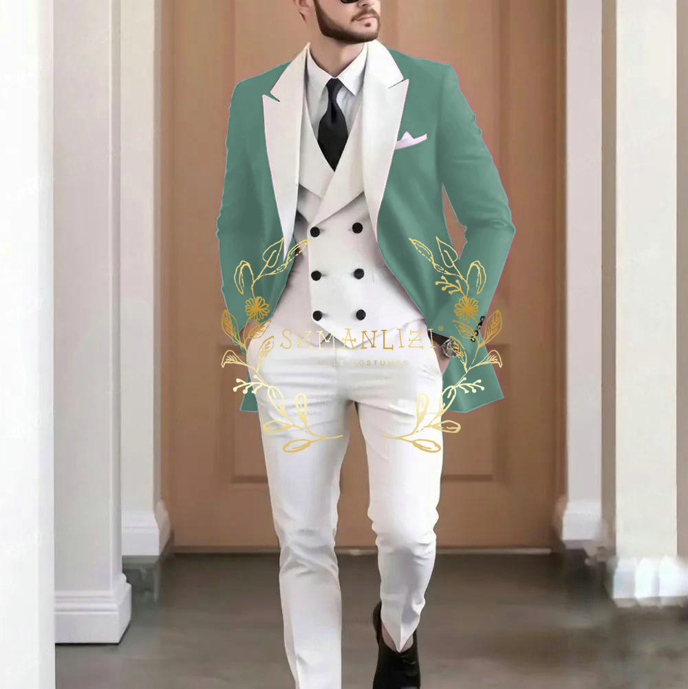 Eleganter burgunderroter 3-tei – Men Formal Wear Jacket Bewertung und Preis