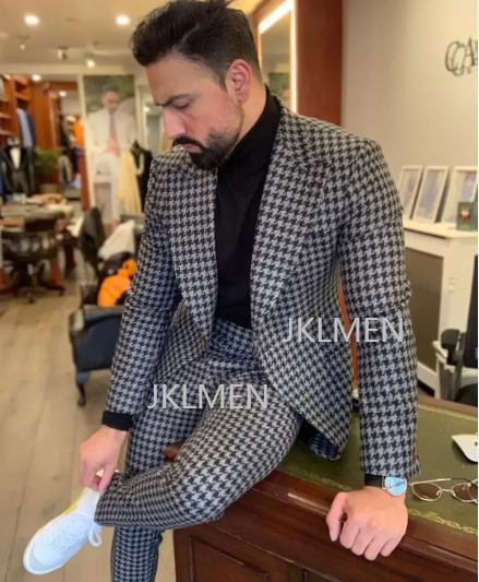 Hahnentritt-Herrenanzüge, 2-te – Men Formal Wear Jacket Bewertung und Preis