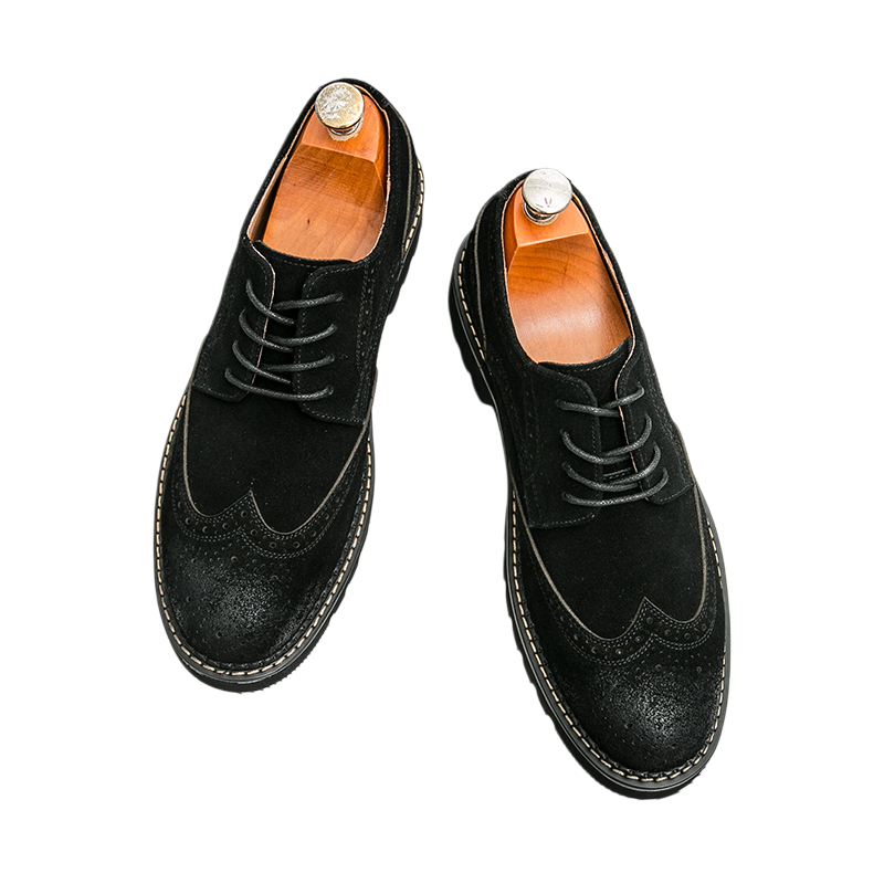 Herren-Brogue-Oxfords aus brau – Large Men Formal Wear Bewertung und Preis