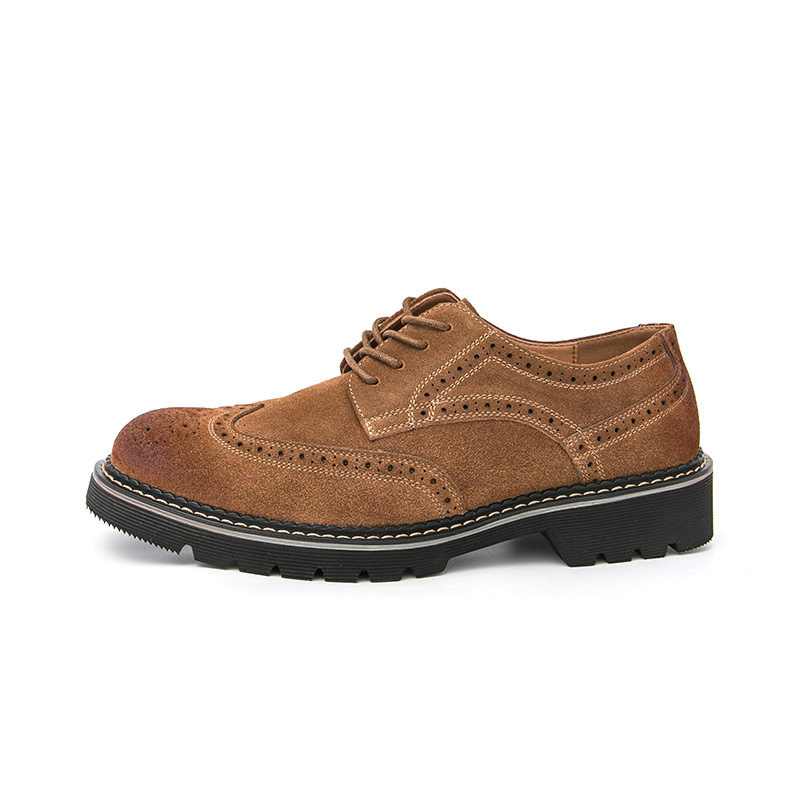 Herren-Brogue-Oxfords aus brau – Large Men Formal Wear Bewertung und Preis